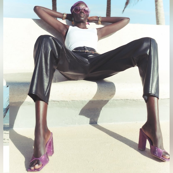 Agolde | Recyled Leather Broken Waistband Pant - Picture 11 of 14